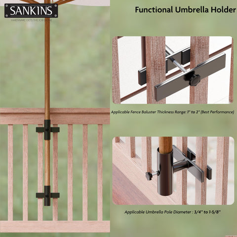 SANKINS umbrella mount height adjustable lets you customize parasol position