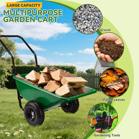 SANMEO 21-gallon bin ready for bulk soil, mulch, or debris transport