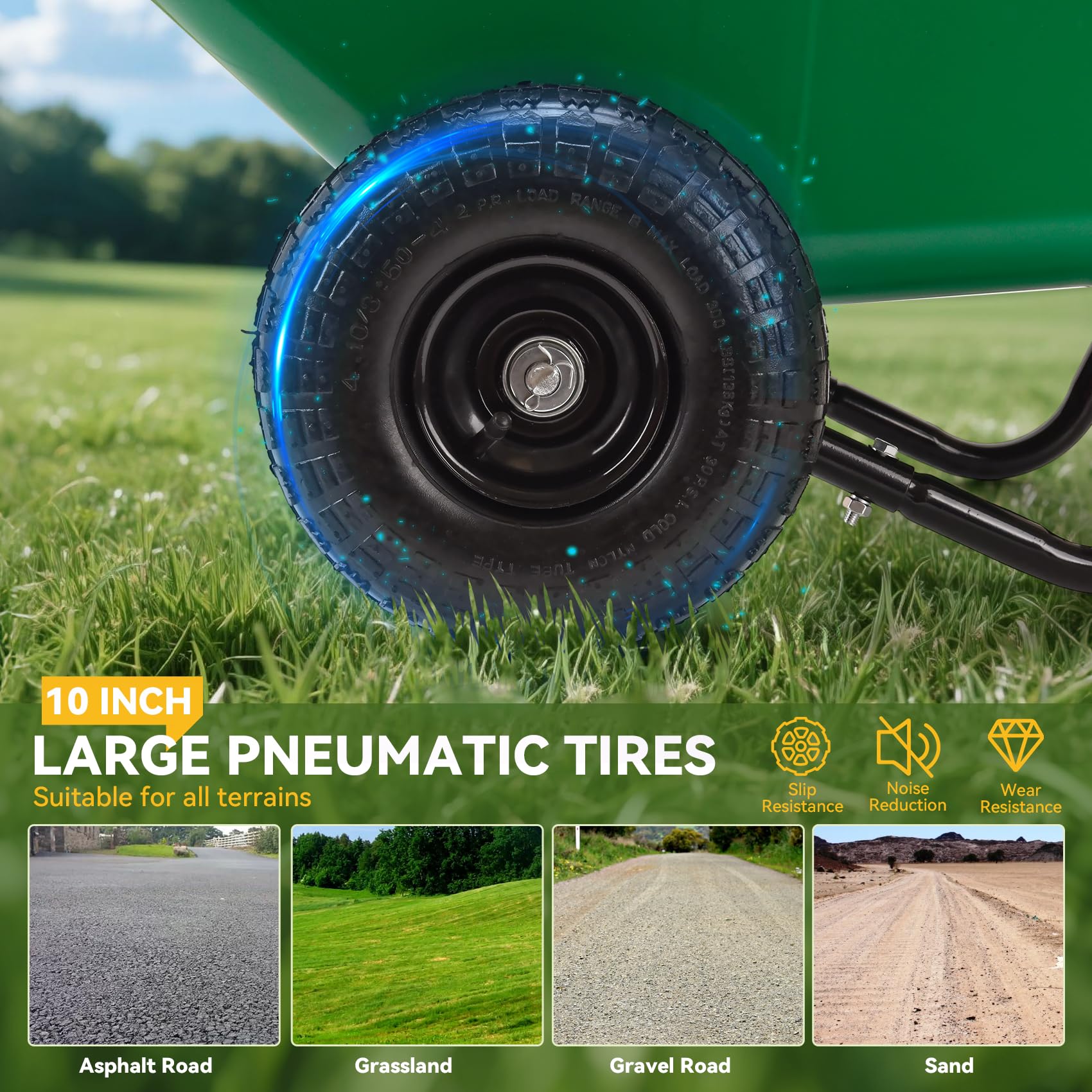 SANMEO 330-lb load capacity suited for heavy-duty yard work