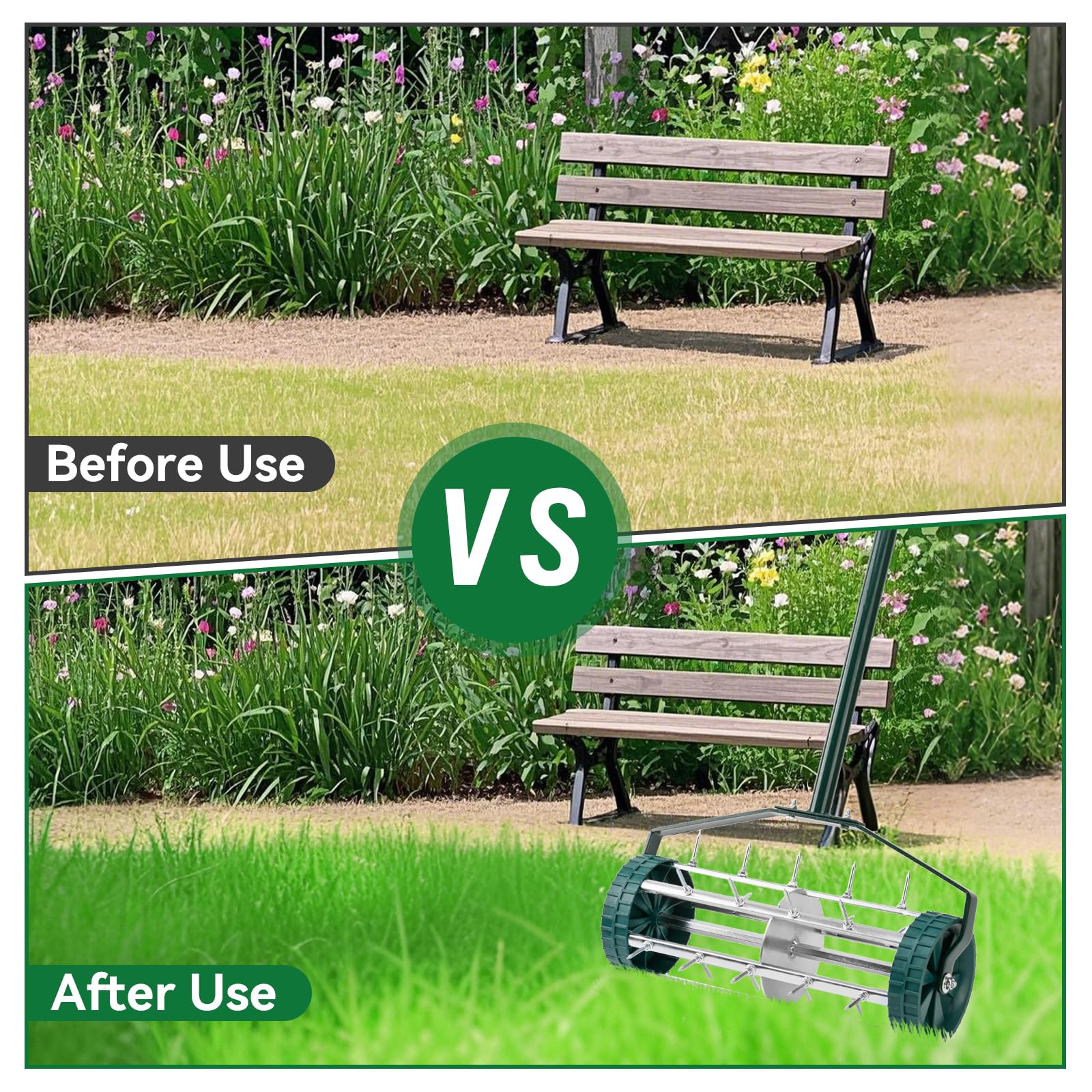 SANMEO lawn aerator makes garden maintenance feel effortless