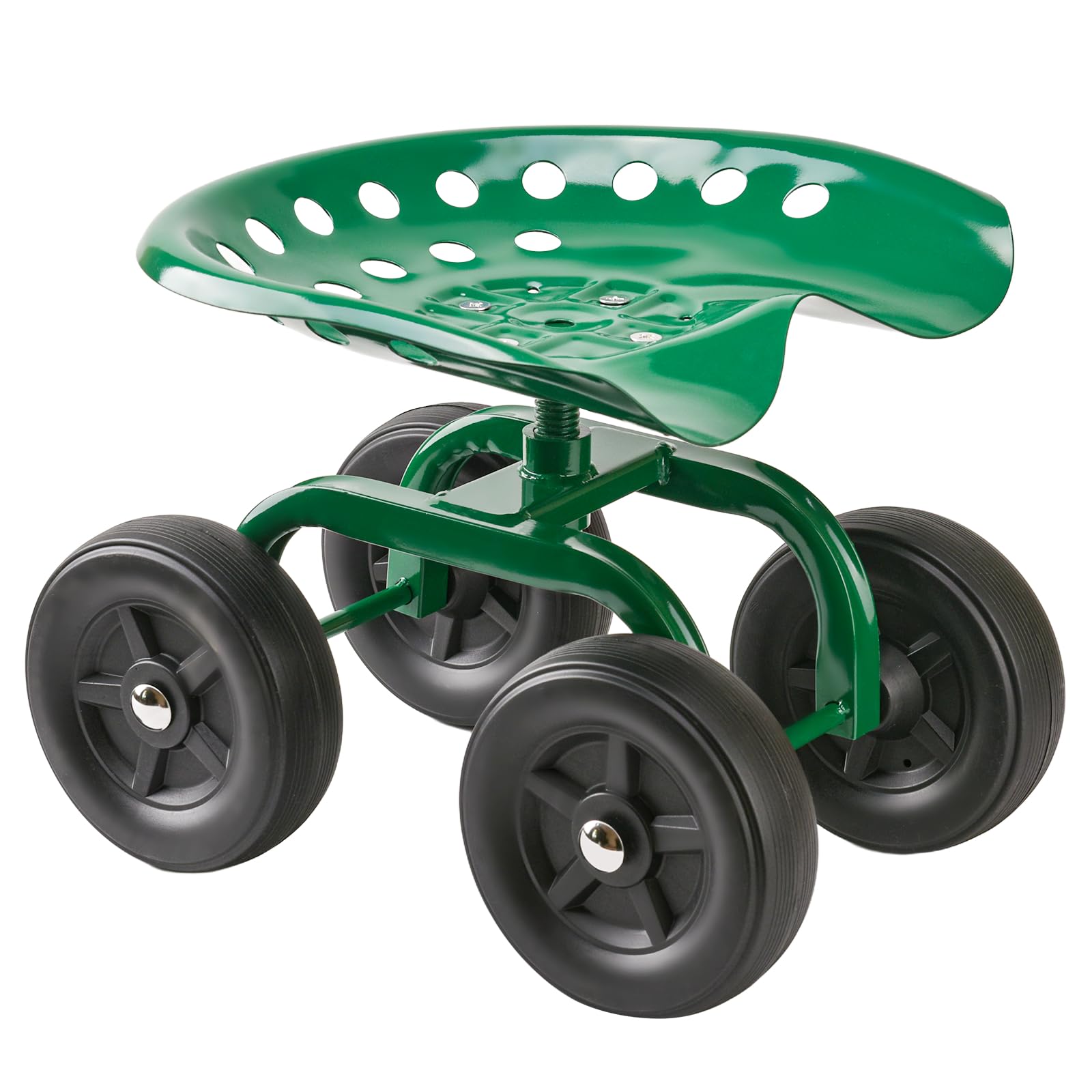 SANMEO garden cart with 360 swivel seat for easy reach while gardening.