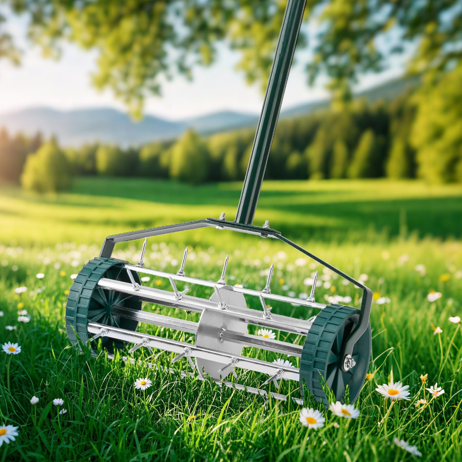 SANMEO lightweight design enables easy maneuvering on uneven lawns