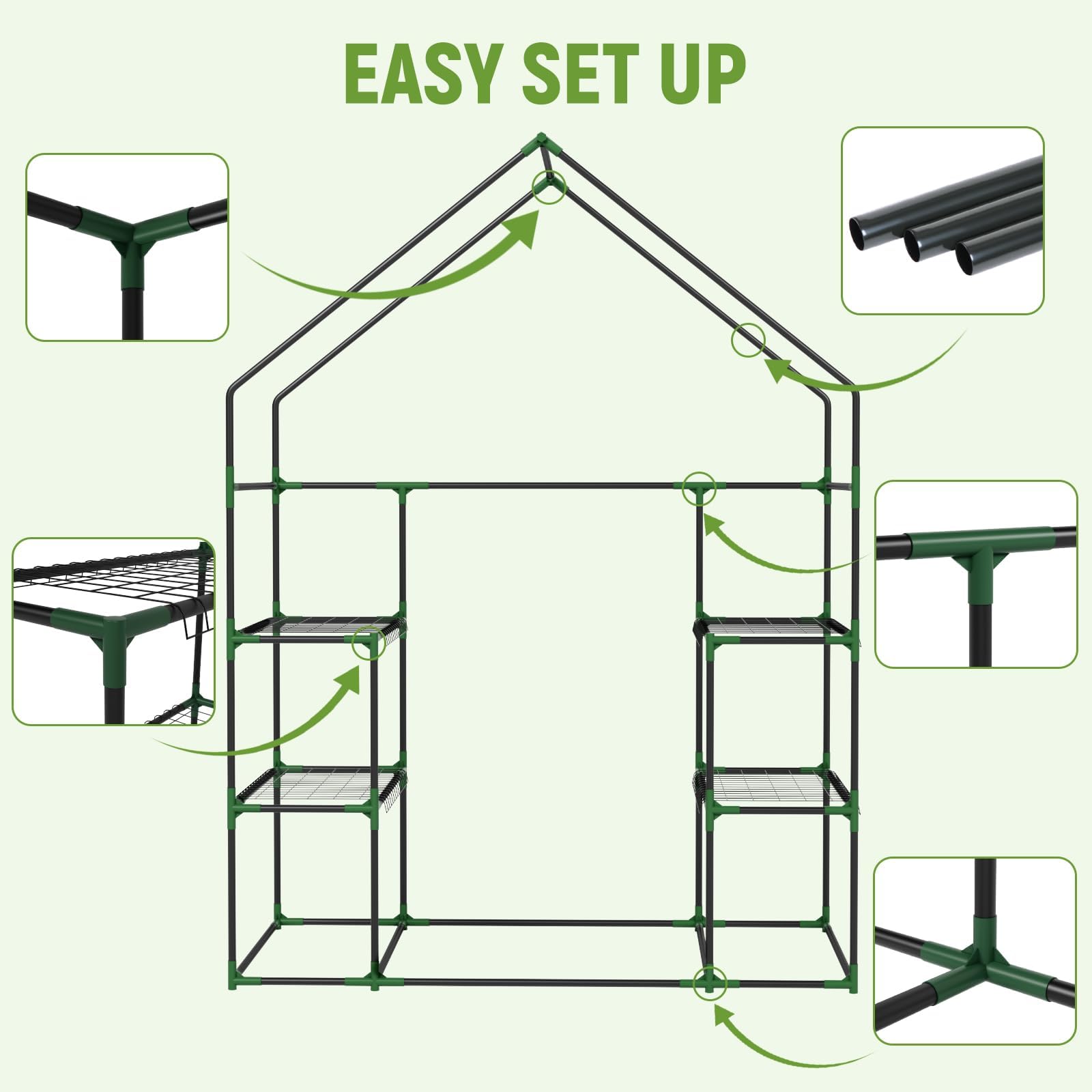 Sannwsg outdoor greenhouse suitable for garden use and seedling care