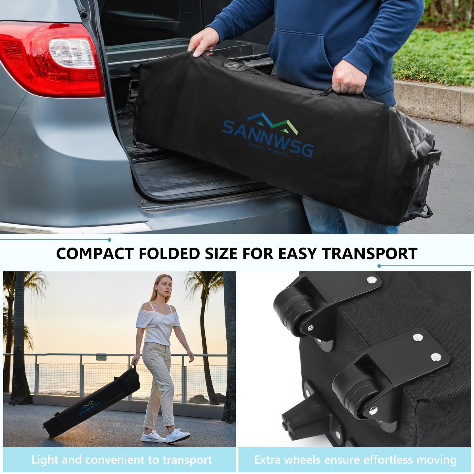 Sannwsg UV-resistant fabric blocks 99% of slanting sunlight