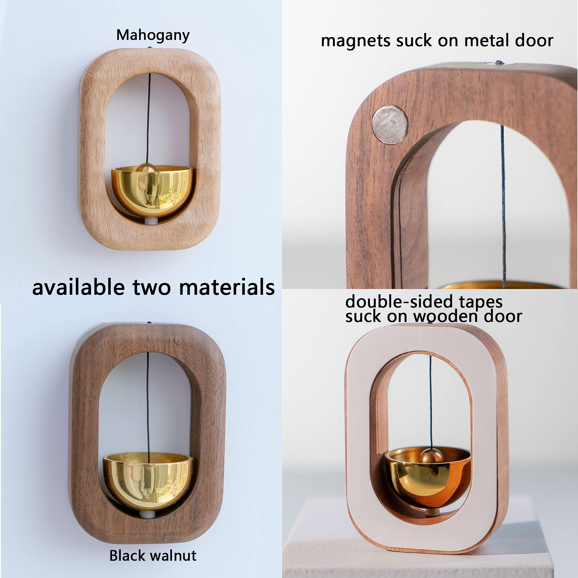 Sanosy wood door chime brass—elegant centerpiece brightens entryways.