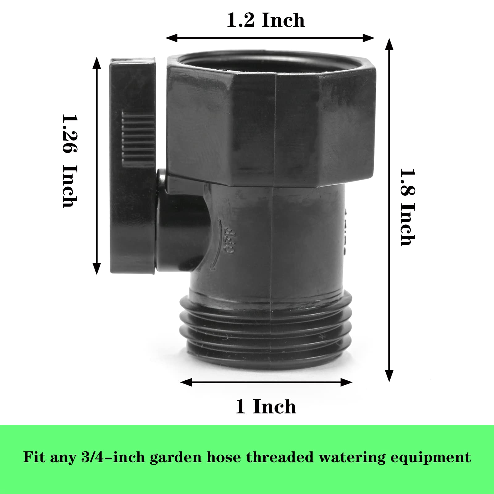 Sanpaint 4-pack valve attached to garden hose for easy shut-off