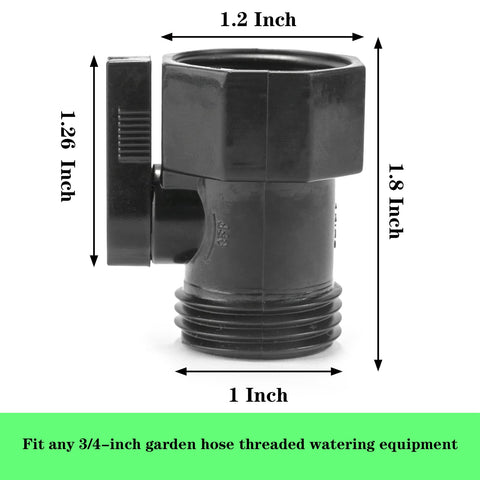 Sanpaint 4-pack valve attached to garden hose for easy shut-off