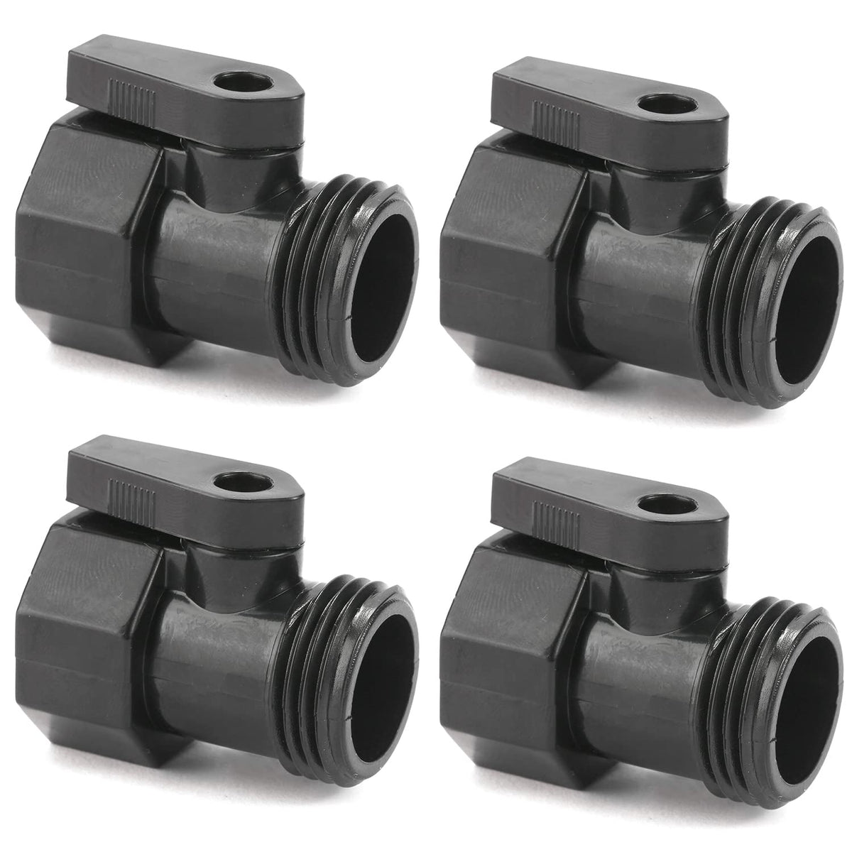 Sanpaint 4-pack 3-4inch shut-off valve close-up for efficient on/off garden watering