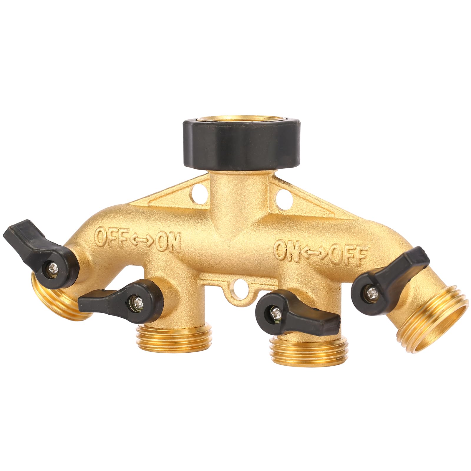 Sanpaint 4-way brass connector demonstrates leak-tight performance under pressure.