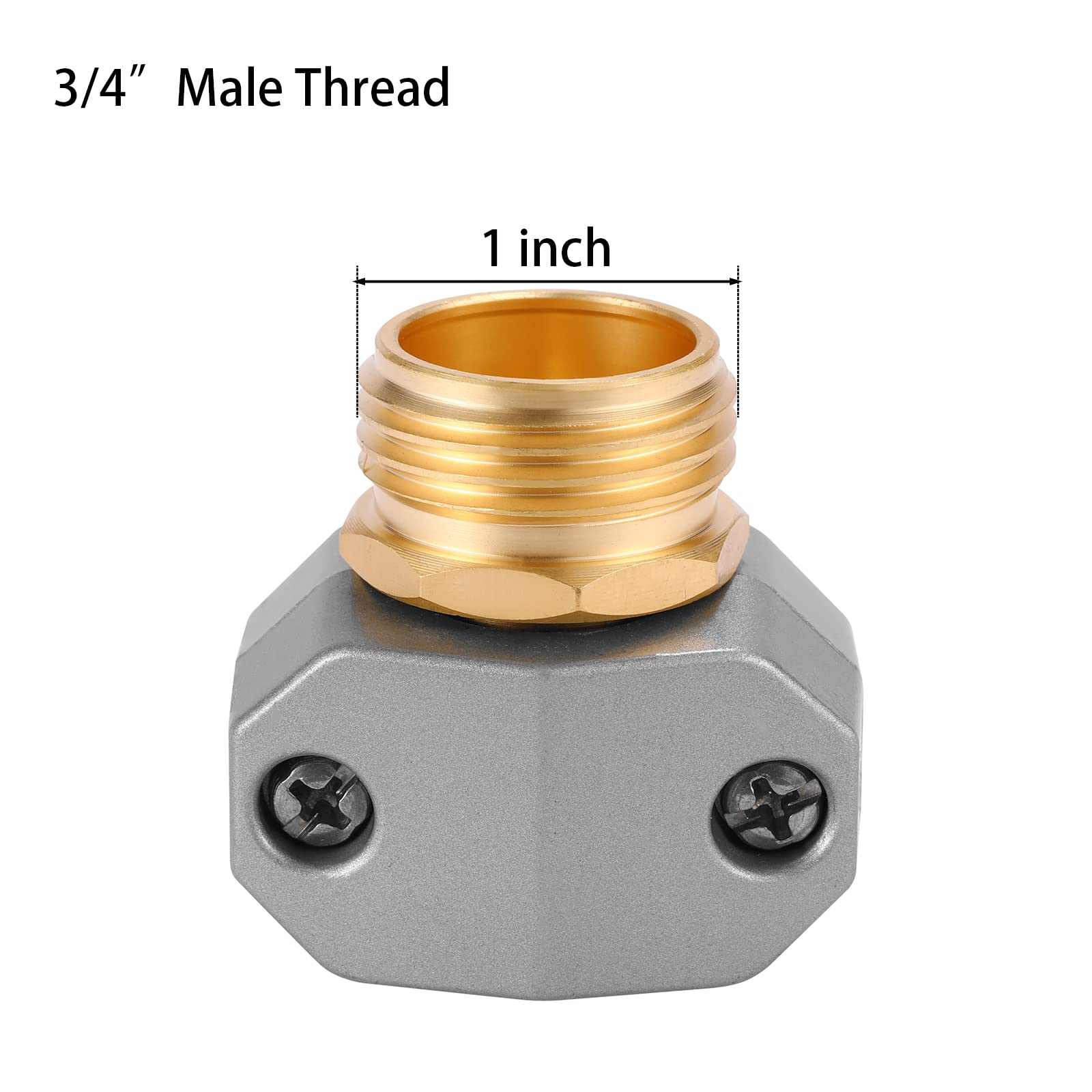 Sanpaint aluminum male coupling close-up highlighting durable metal finish