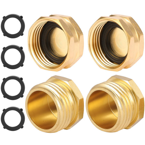 Sanpaint brass end cap with 3-4 inch connection seals hose fittings
