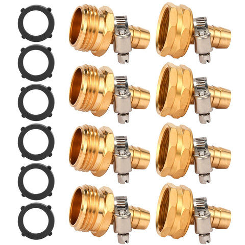 Sanpaint brass garden hose connector kit with fittings for durable hose joins.