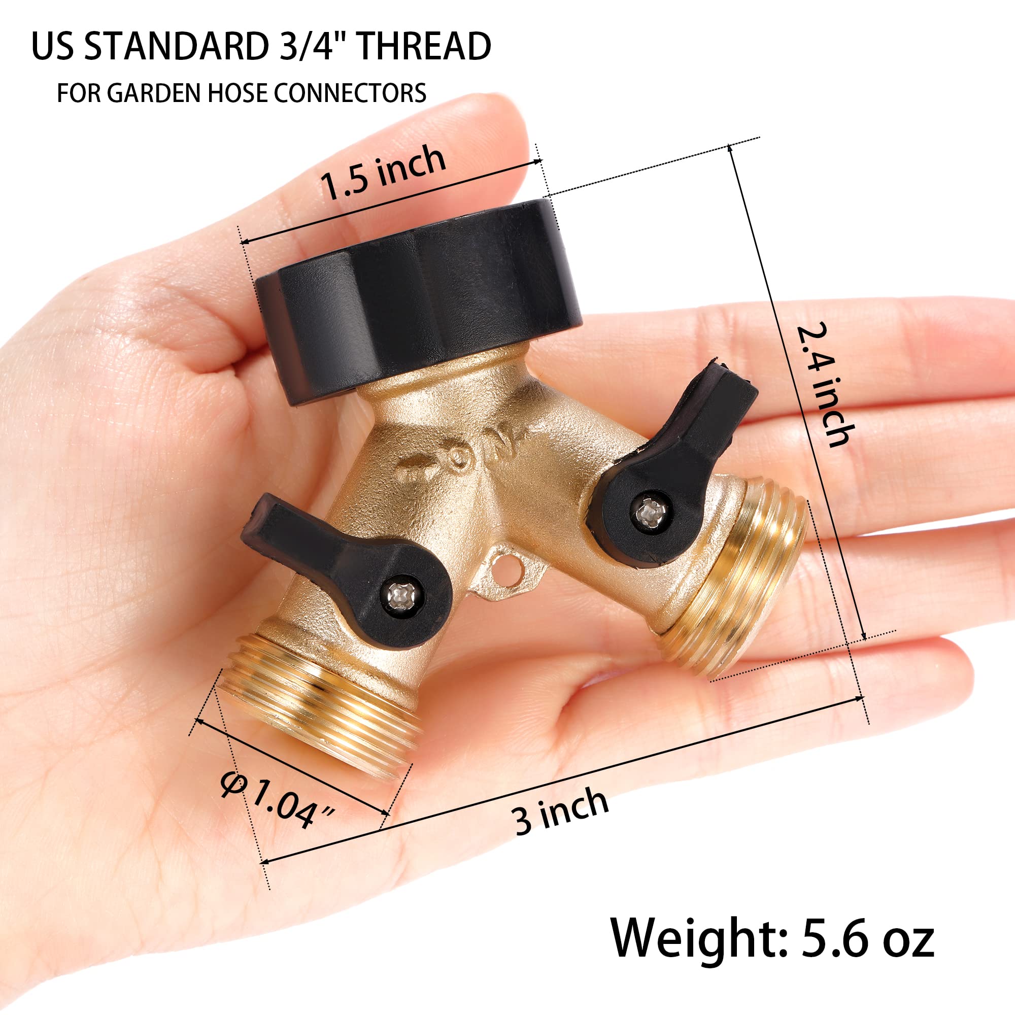 Sanpaint brass garden hose adapter showing leak-free connection for durability
