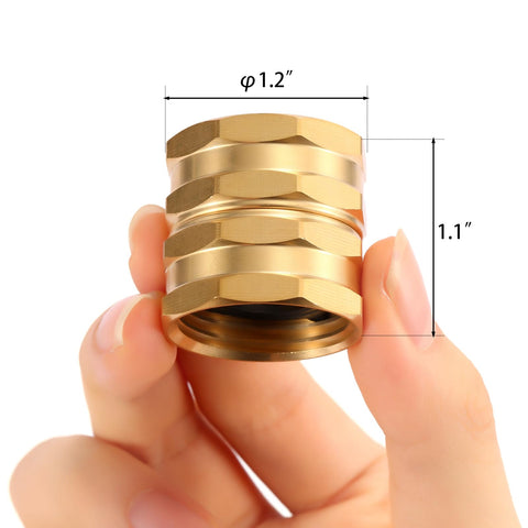 Sanpaint brass hose adapter swivel prevents twists, easing garden watering and maneuvering.