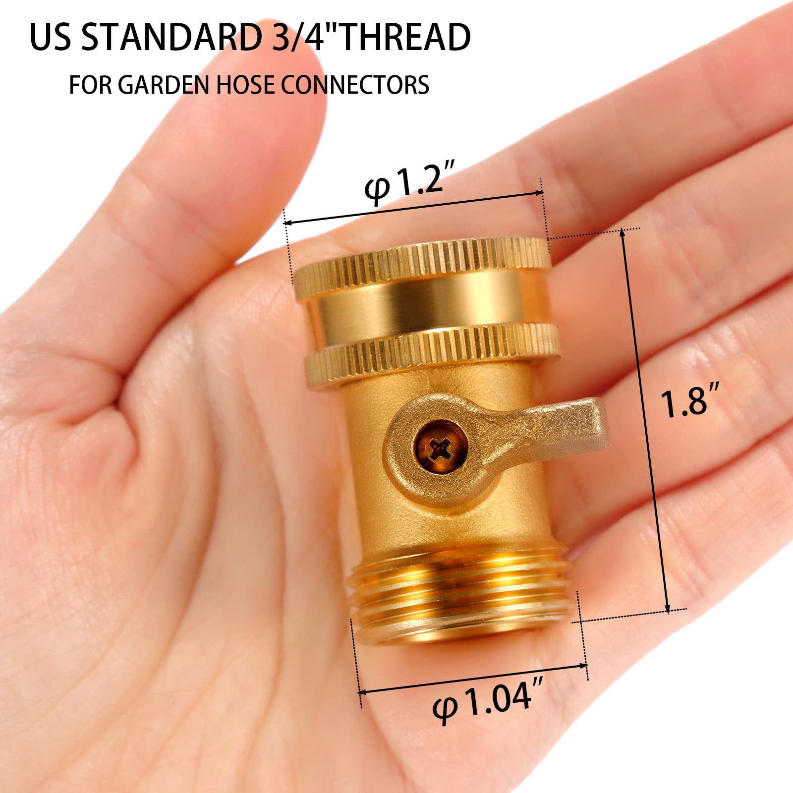 Sanpaint brass shut-off valve with ergonomic handle for easy on/off.