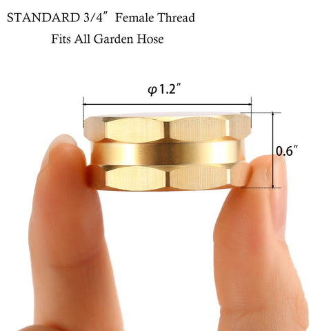 Sanpaint brass spigot cap 3/4 inch protects threads and fits standard hoses.