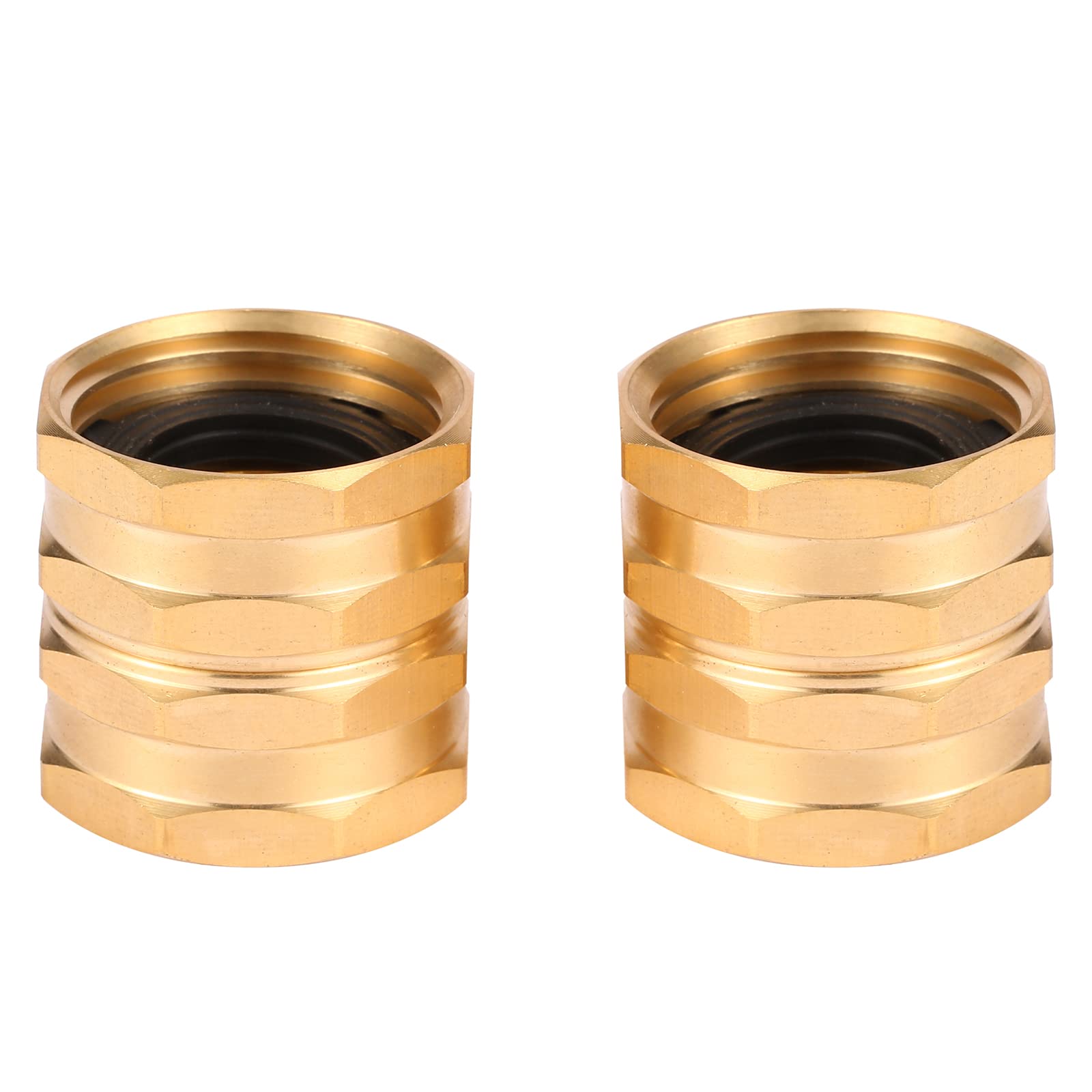 Sanpaint female-to-female connector fits standard 3/4 inch hoses for quick linking.