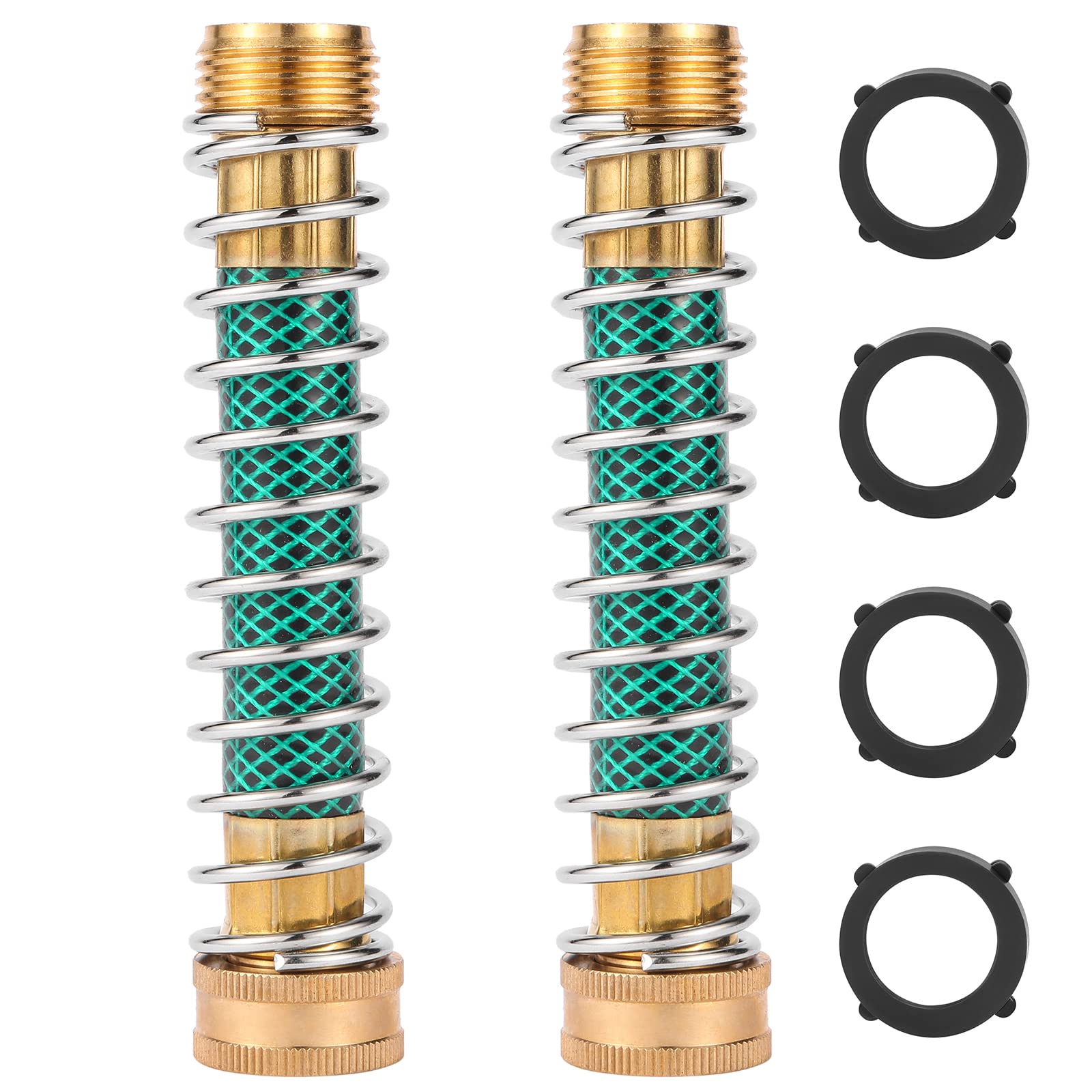 Sanpaint garden hose extension adapter with coil spring protecting against kinks while in use