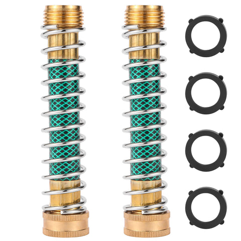 Sanpaint garden hose extension adapter with coil spring protecting against kinks while in use