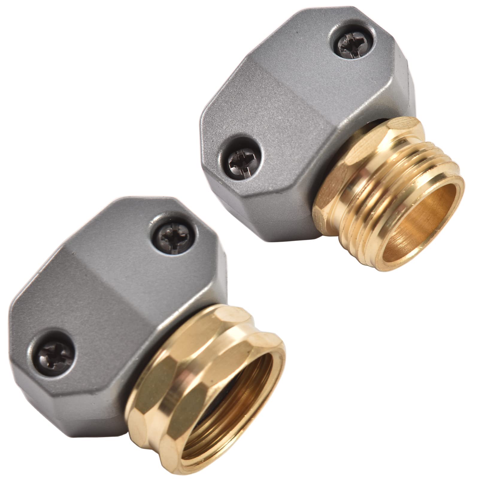 Sanpaint garden hose repair connector female demonstrates quick, tool-free installation with secure fit.