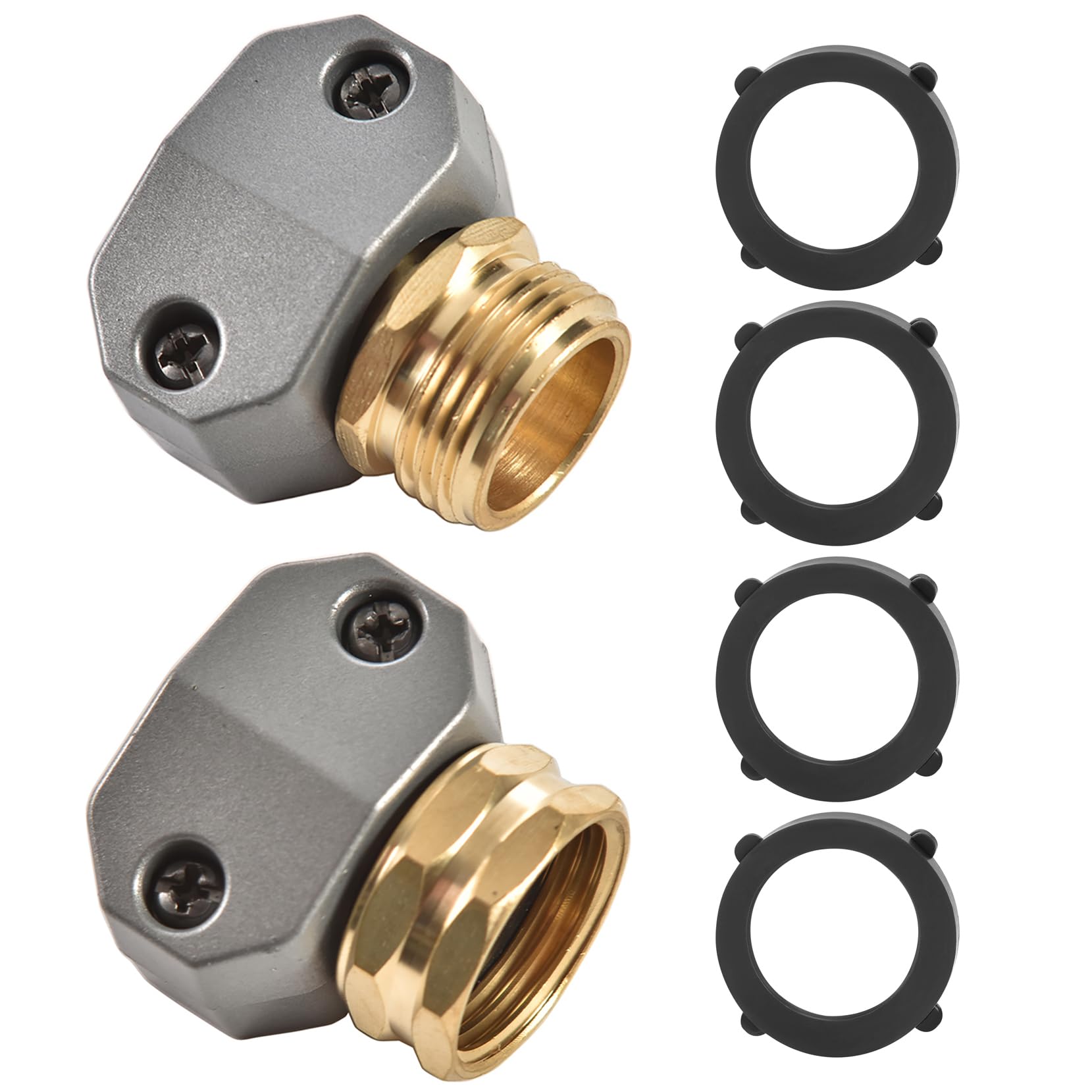 Sanpaint garden hose repair connector male fitting, ready for durable, leak-resistant connections.