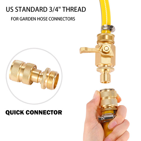 Pressure-rated Sanpaint quick-connect for garden watering