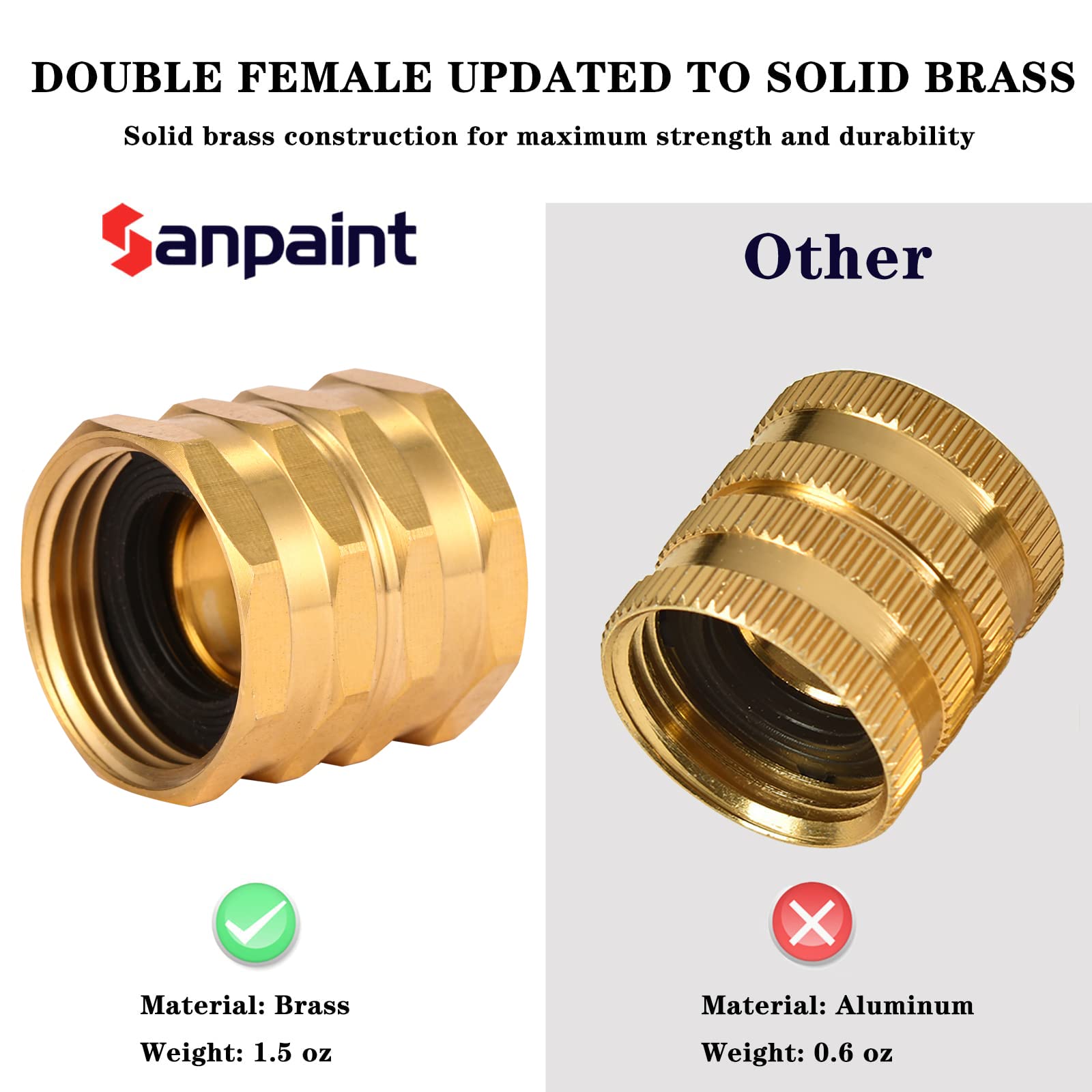 Sanpaint hose adapter includes four extra washers for reliable, leak-free joints.