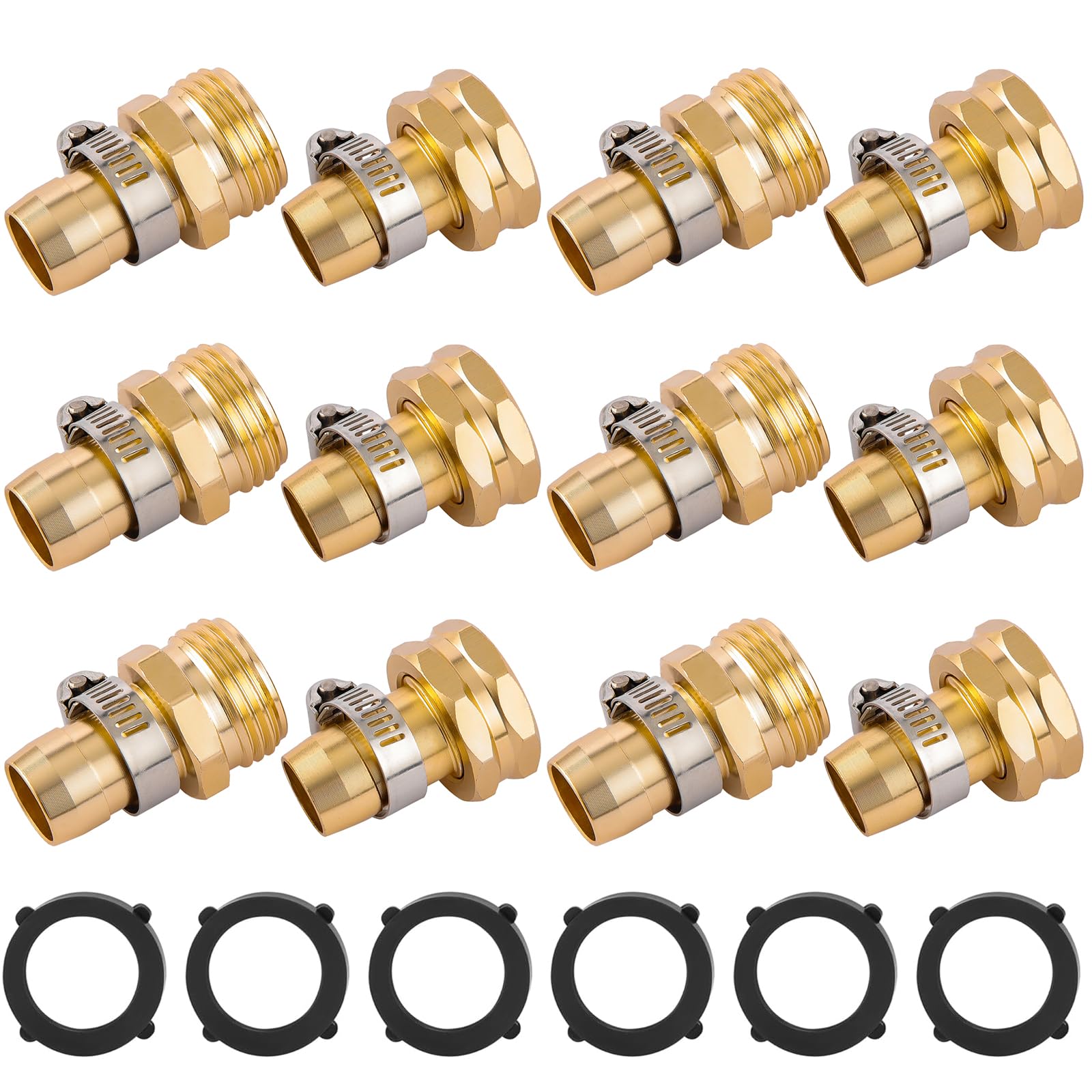 Sanpaint hose repair connectors pack closeup with clamps for secure outdoor use