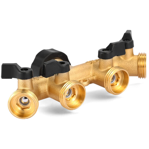 Sanpaint brass splitter with attachments and thread seal tape included.