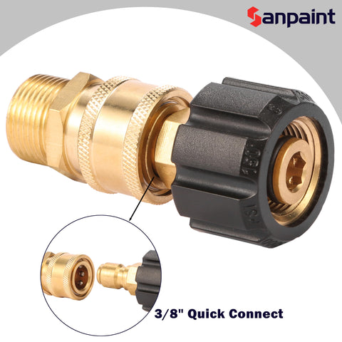 Sanpaint M22-14mm thread detail highlighting precise fit and leak resistance.
