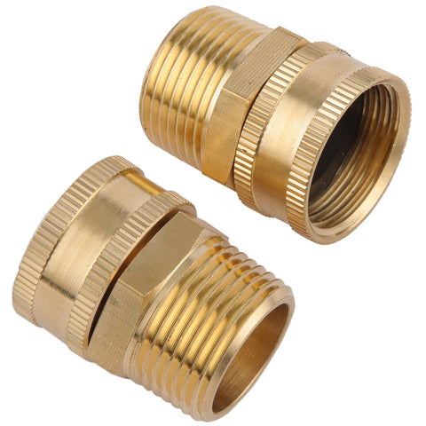 Sanpaint NPT male to GHT female adapter demonstrating secure fittings.