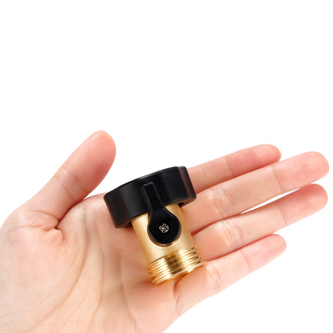 Sanpaint shut-off valve package showing two units for yard tasks.