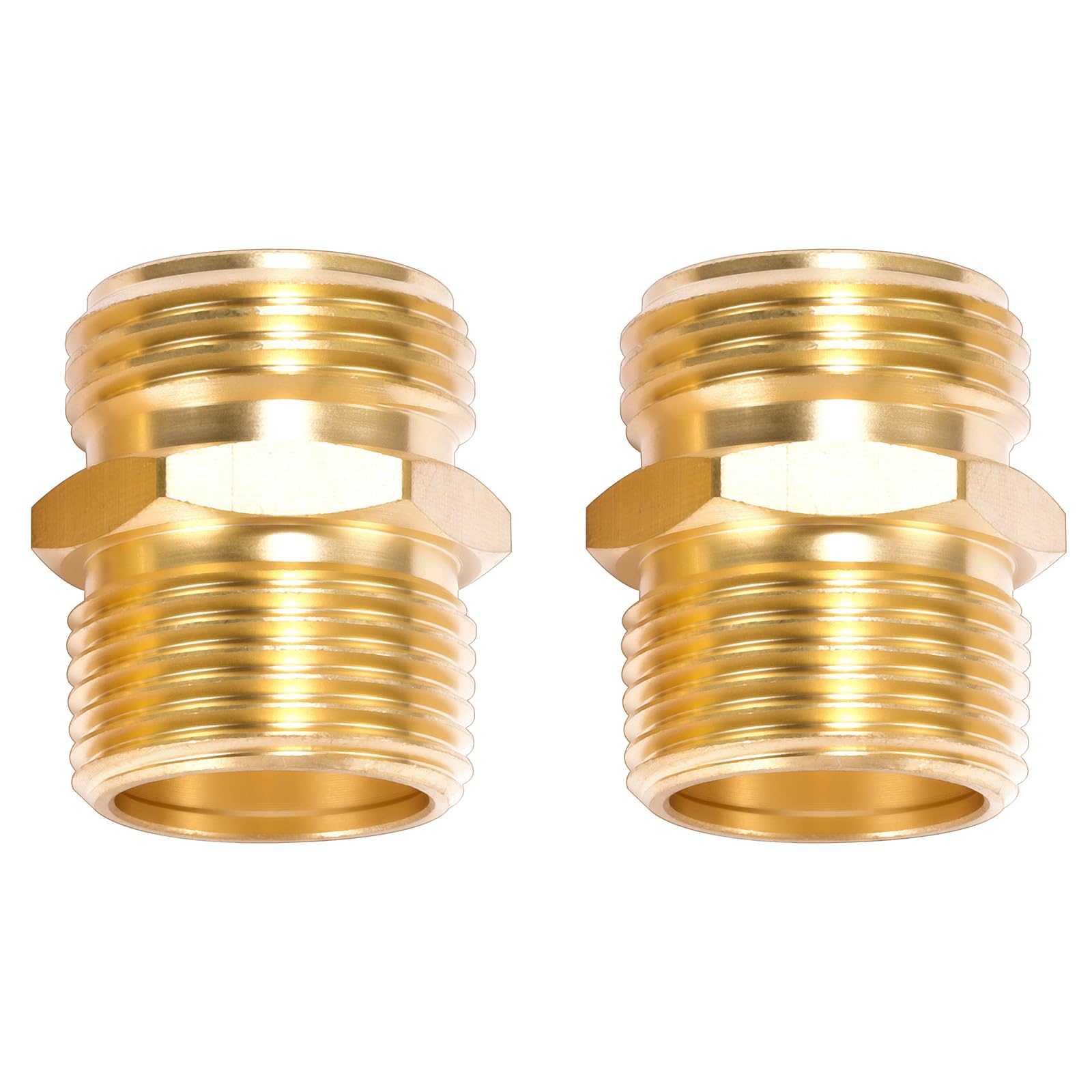 Sanpaint 2-pack packaging displays convenient two-piece brass adapters.