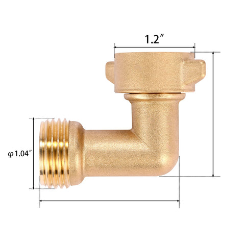 Sanpaint solid brass elbow with four O-rings ensures a secure leak-free connection.