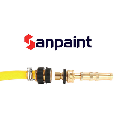 Sanpaint universal 3/4 inch fit compatible with hoses and watering devices.