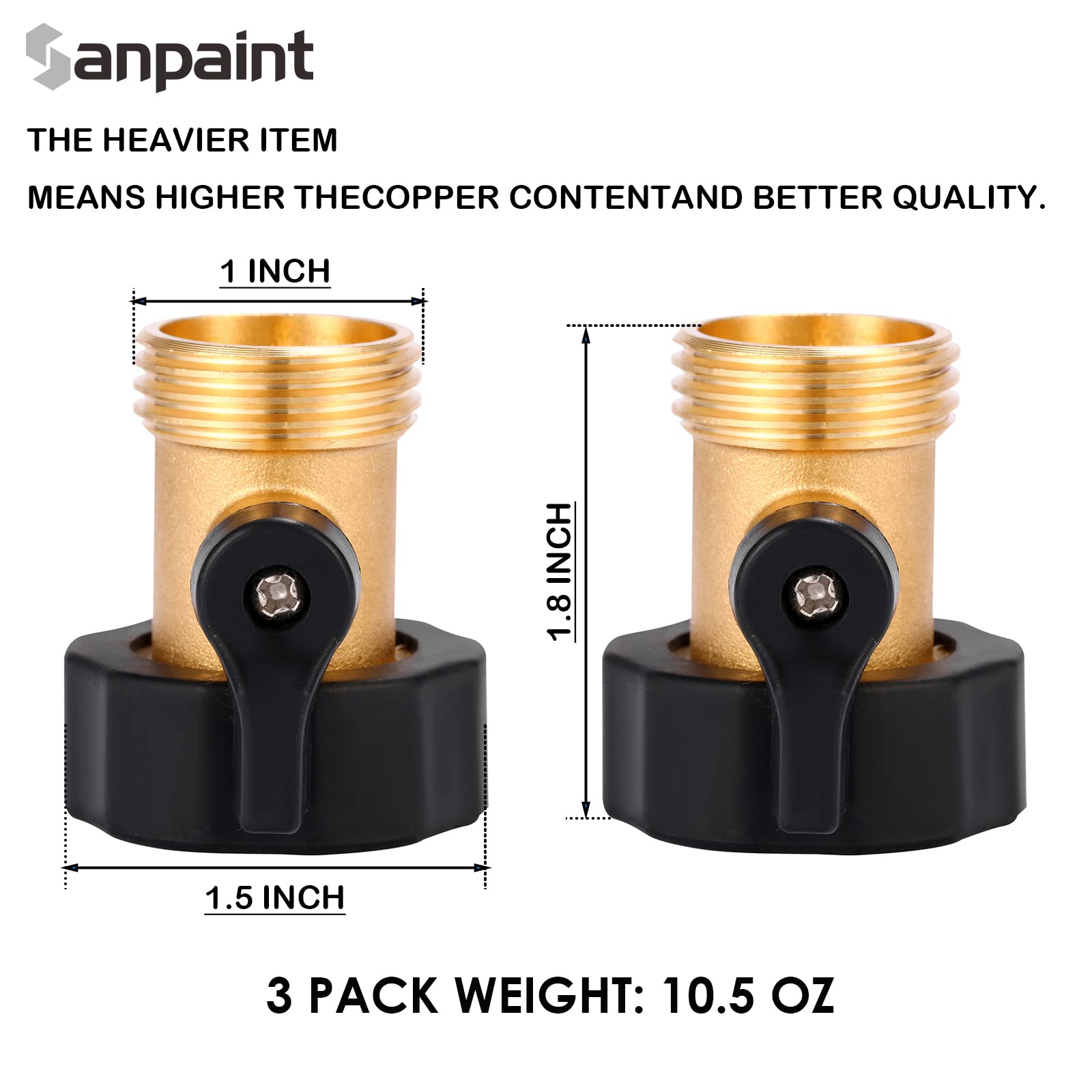 Durable brass construction highlighted for long-lasting performance on garden hoses.