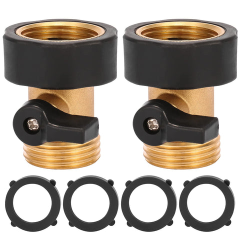 Sanpaint brass hose shut-off valve with easy-turn handle for reliable watering.
