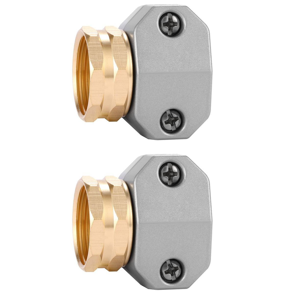 Sanpaint zinc-aluminum female coupling for 5/8-inch hose provides a secure repair connection.