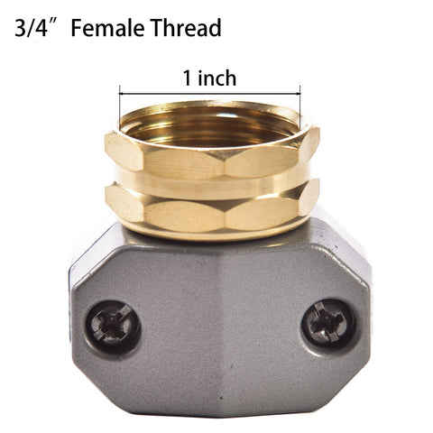 Sanpaint garden hose repair fitting compatible with 3/4 inch and 5/8 inch hoses.