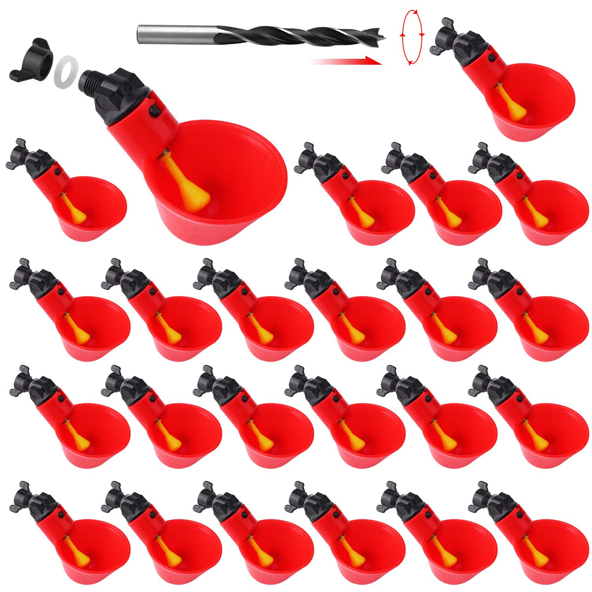 Sansheng chicken waterer cups pack-24 for efficient automatic hydration