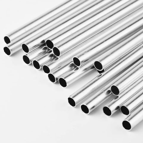 Sansheng silver metal tubes close-up highlighting durable finish for long-lasting garden accents.