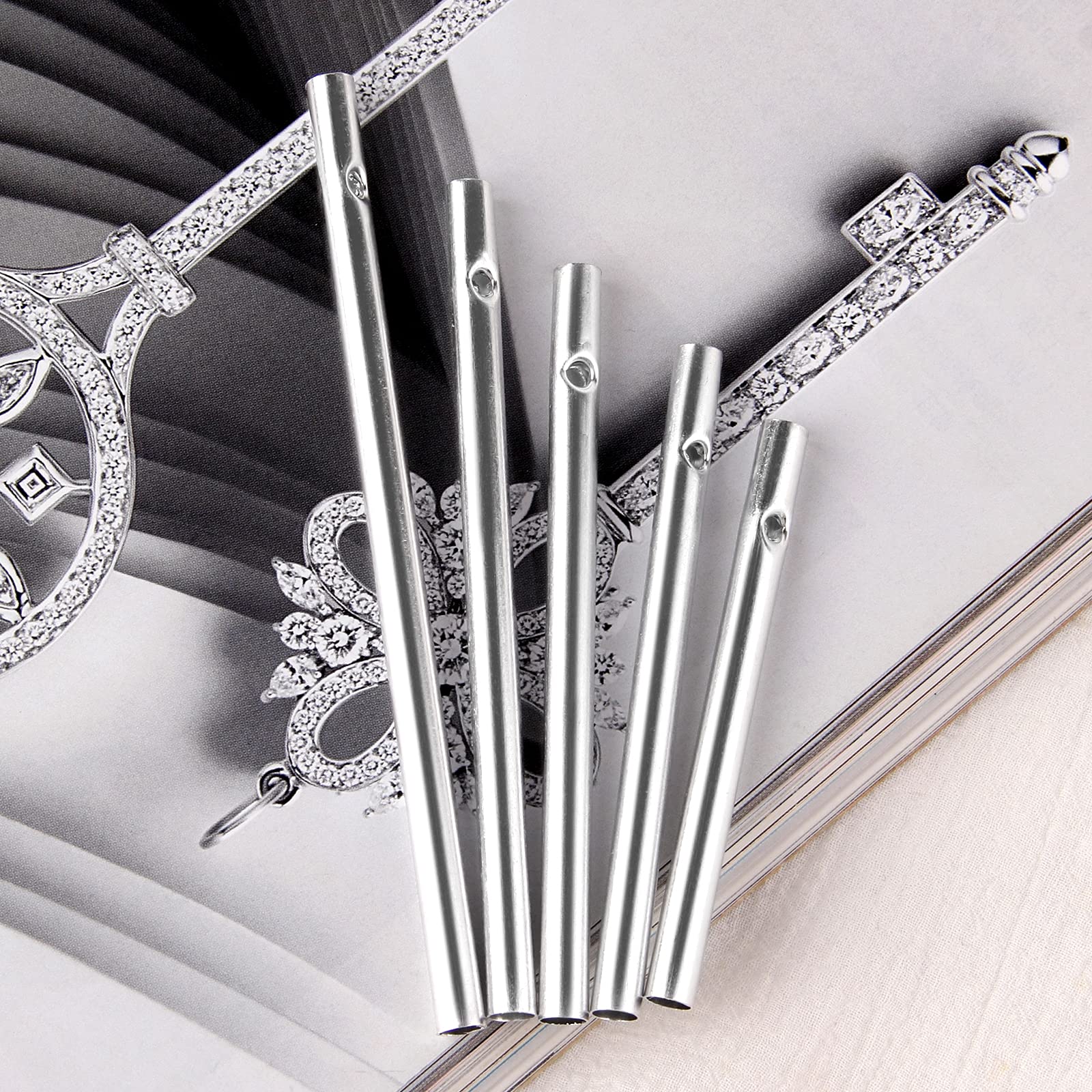 Sansheng wind chime tubes on display highlighting DIY potential.