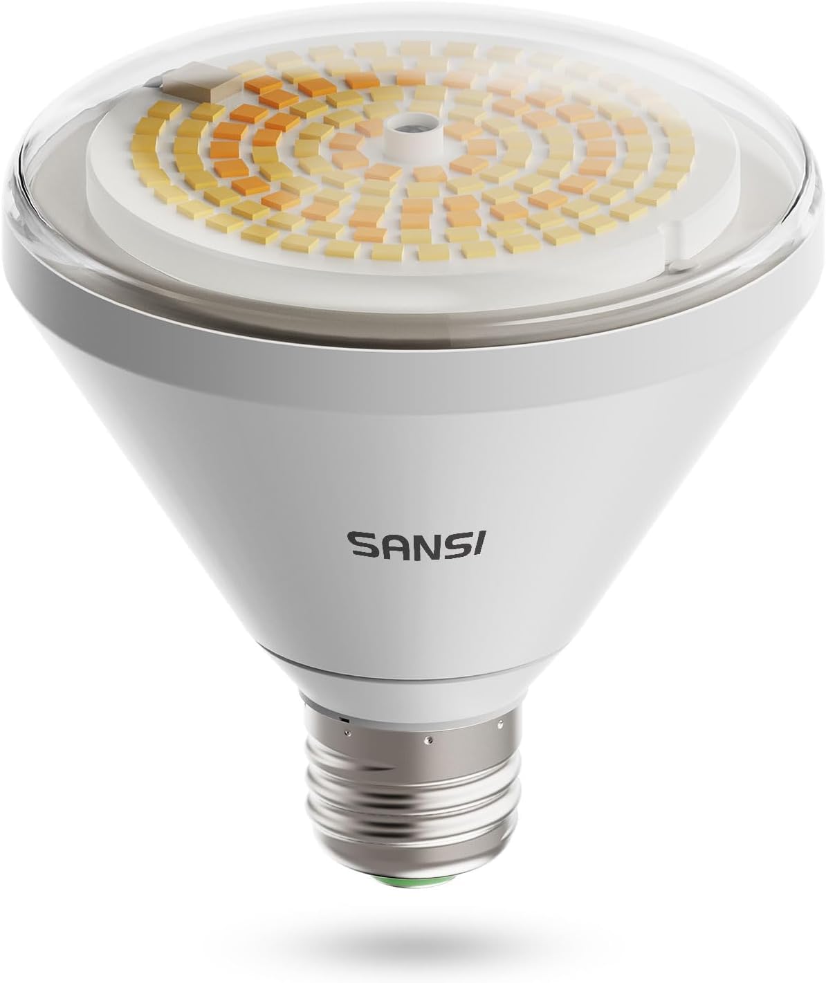 SANSI BR30 24W full-spectrum bulb ideal for robust indoor plant growth.