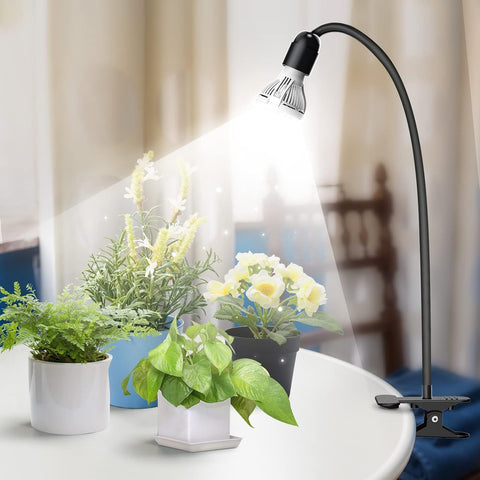 Compact desk setup using the SANSI grow light for desk plants.