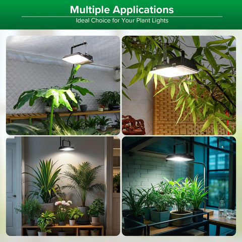 SANSI indoor garden setup under dimmable grow light for plant growth