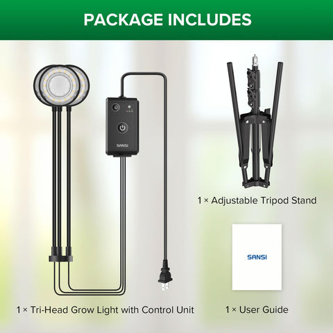 SANSI full-spectrum 4000K light with high CRI for vibrant indoor greenery.