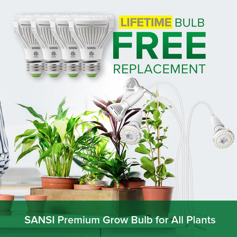 SANSI full-spectrum 4000K light supports healthy plant growth