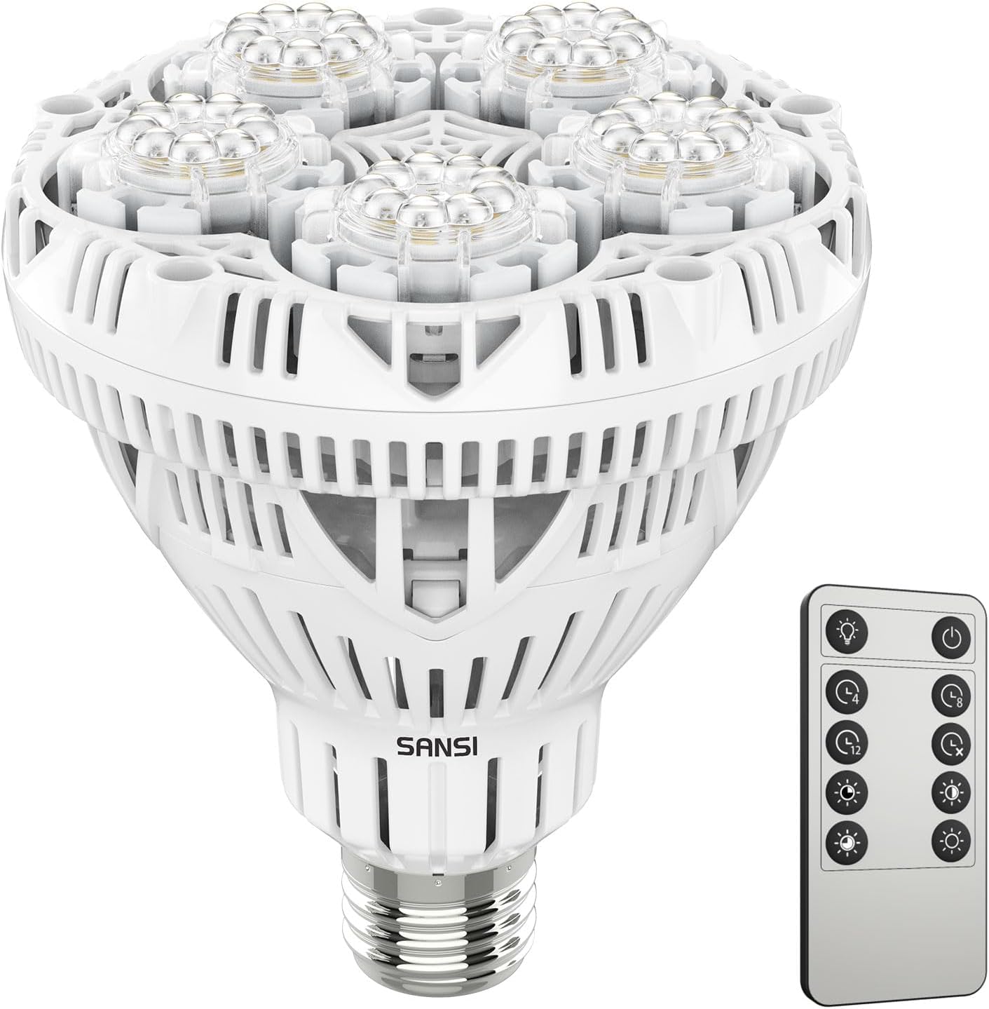 SANSI grow light bulb full-spectrum overview for indoor plants