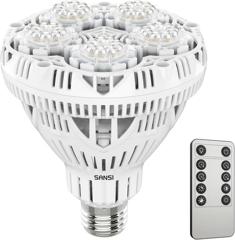 SANSI grow light bulb full-spectrum overview for indoor plants
