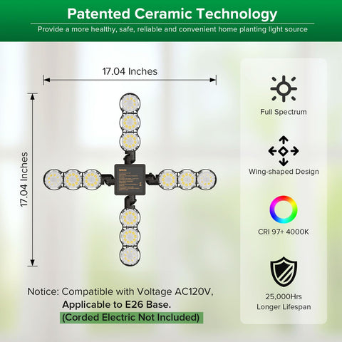 SANSI Ceramic technology improves heat dissipation and longevity in grow lights.